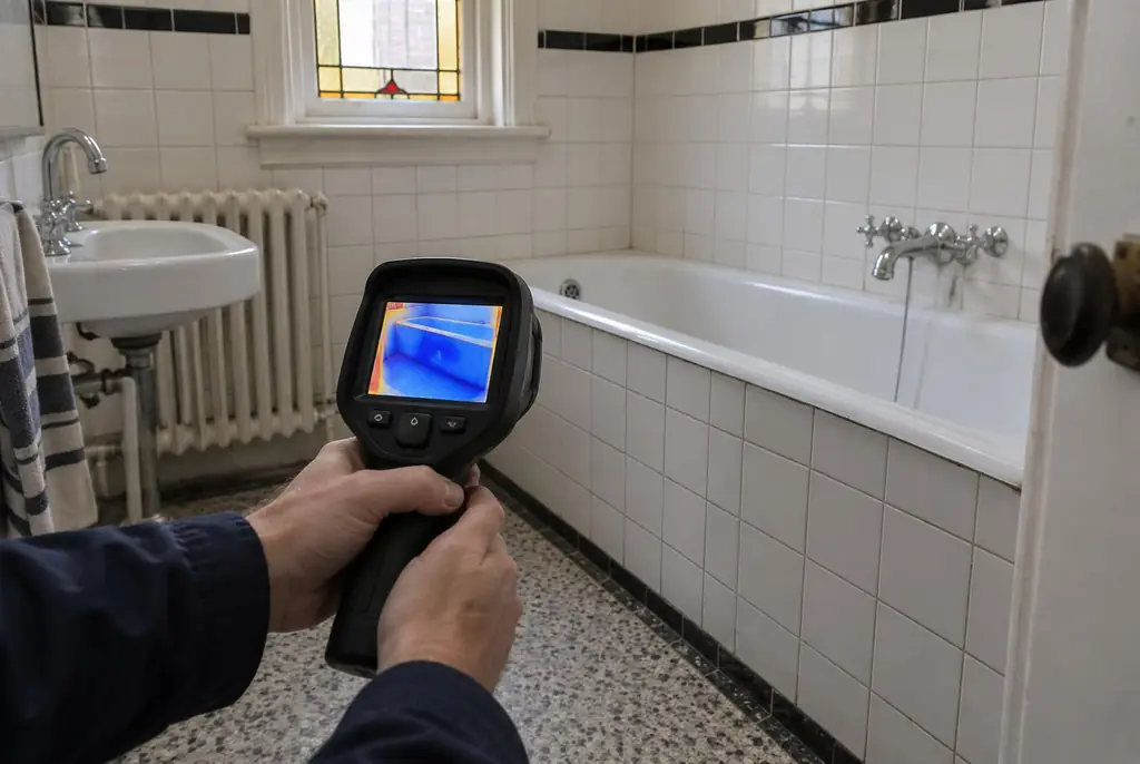 Lekdetectie Amerongen – onderzoek in een badkamer van een oudere woning
