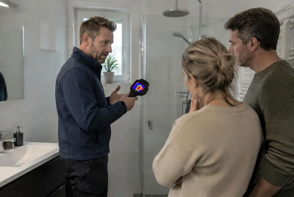 Lekdetectie Amerongen – specialist legt bevindingen uit aan bewoner